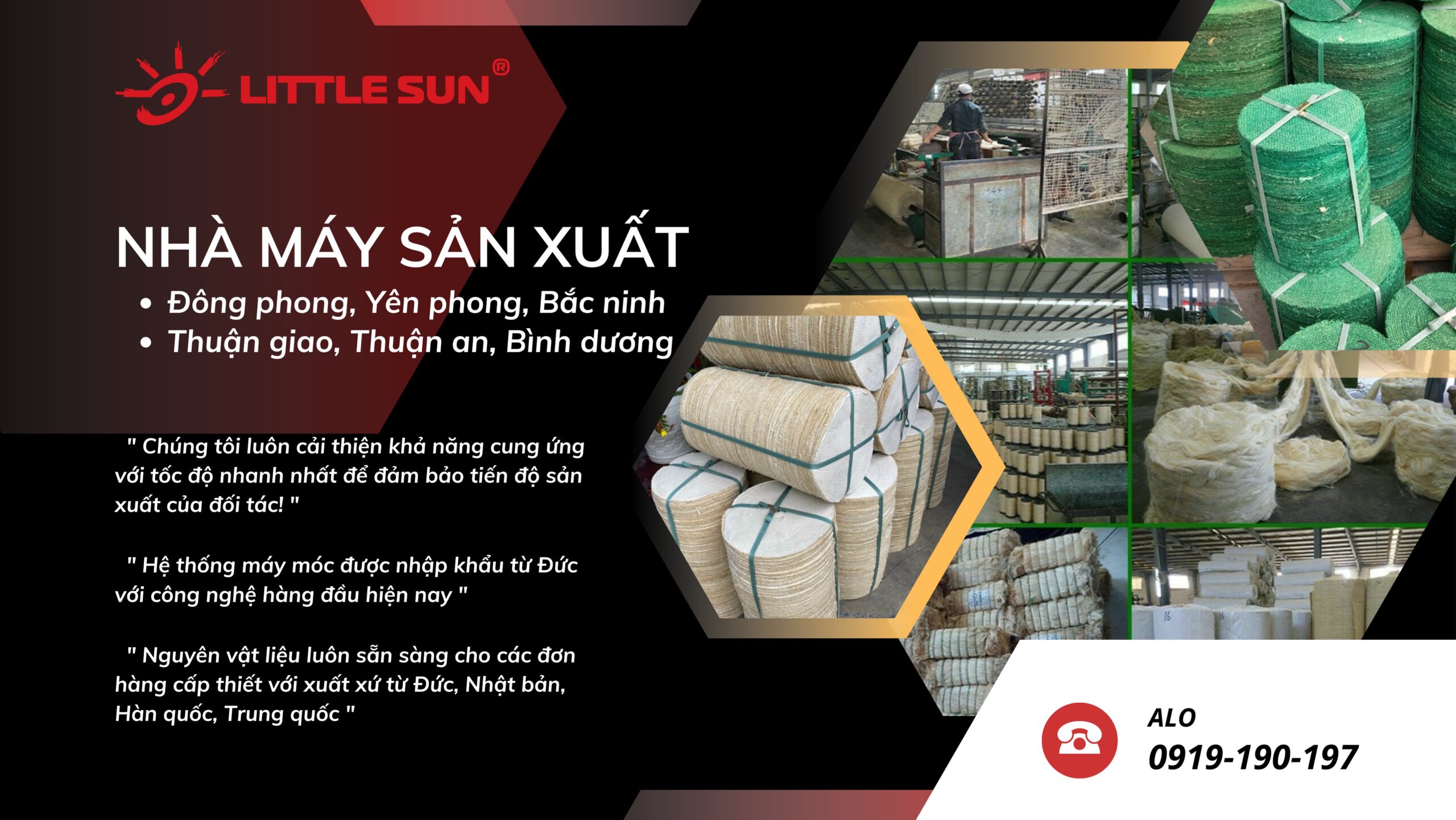 Bánh xơ dừa / sisal đánh bóng được sản xuất tại nhà máy của Little Sun Việt Nam